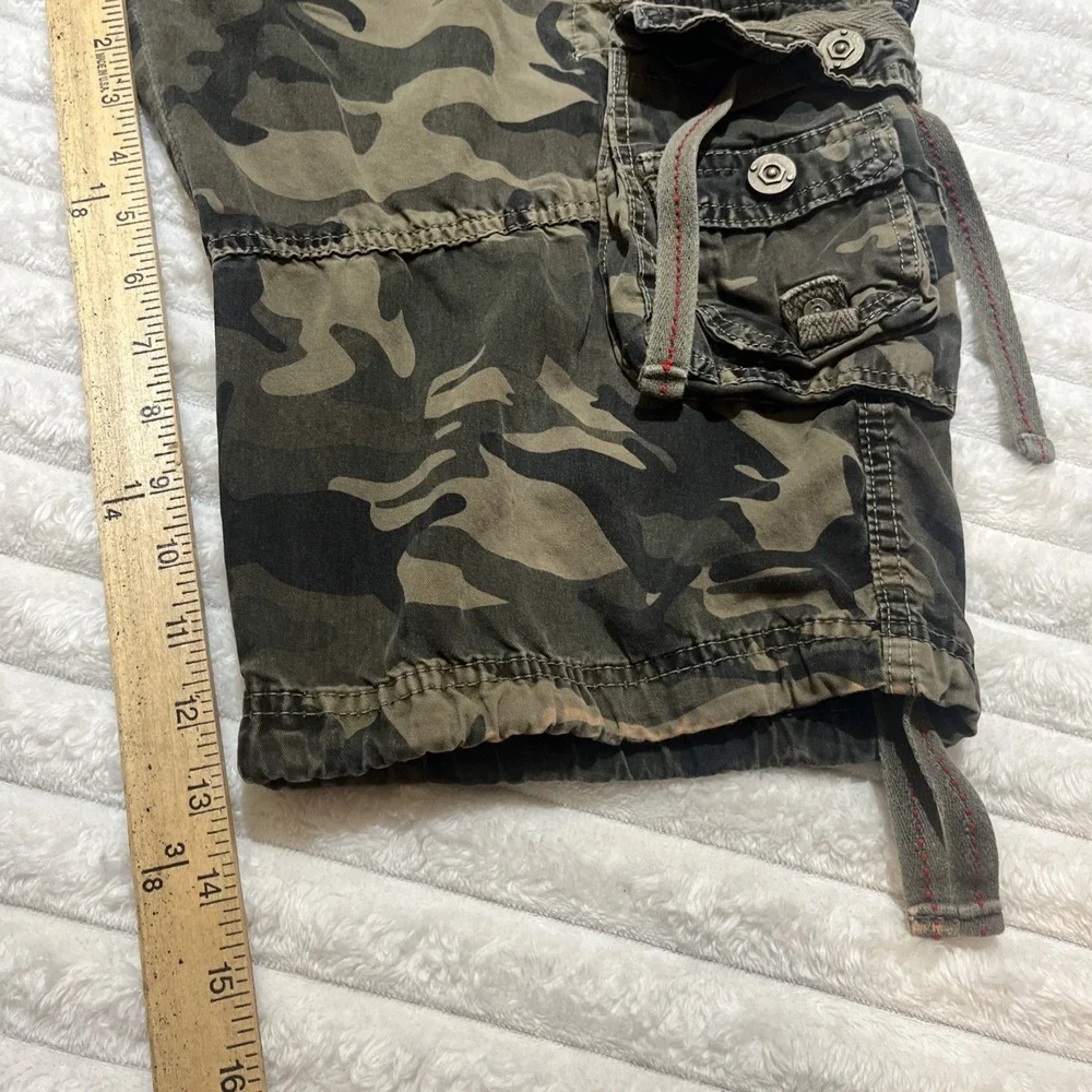 Twice Cargo Shorts Men's 32 Camo Twoce baggy Y2K era multi pocket tactical